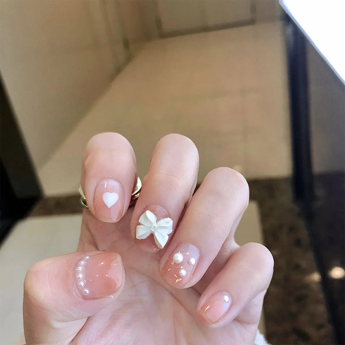 Charming Pink Flame Long Ballet Press-On Nails