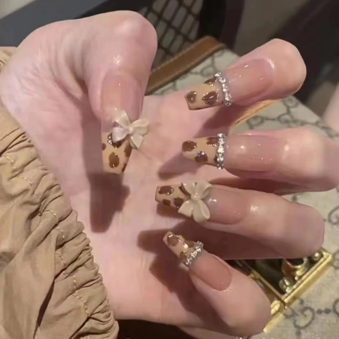 Charming Pink Flame Long Ballet Press-On Nails