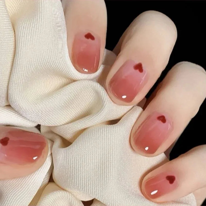 Charming Pink Flame Long Ballet Press-On Nails